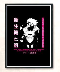 Naruto And Kakashi Modern Poster Print