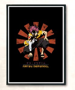 Natsu Dragneel Retro Japanese Modern Poster Print