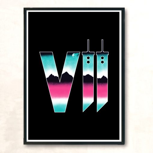 Neon Fantasy Modern Poster Print