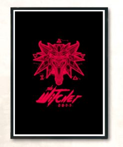 Neon Witcher Modern Poster Print