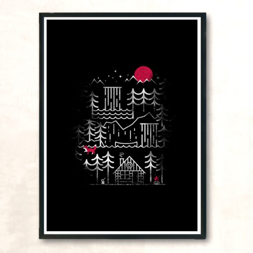 Nightcabin Modern Poster Print