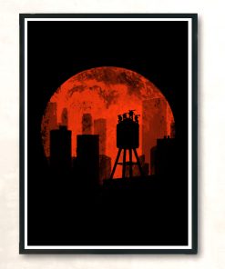 Ninja Moon Modern Poster Print