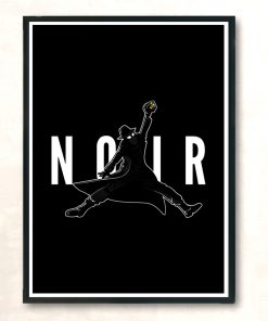 Noir Jordan Modern Poster Print