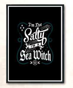 Not Salty Witch Funny Goth Modern Poster Print