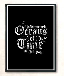 Oceans Of Time Vampire Vintage Distressed Gothic Horror Modern Poster Print