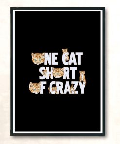 One Cat Short Of Crazy Modern Poster Print