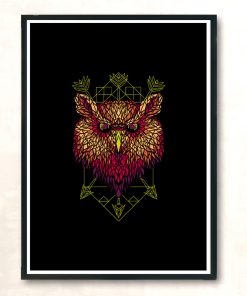 Owl Shatter Modern Poster Print