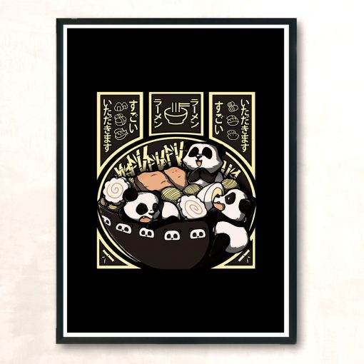 Panda Ramen Modern Poster Print