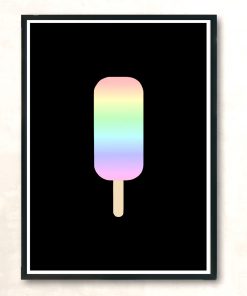 Pastel Rainbow Icecream Pop Modern Poster Print