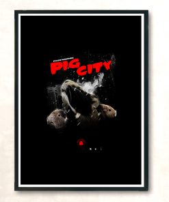 Pig City Modern Poster Print