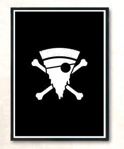 Pirate Pizza Modern Poster Print