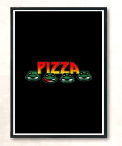 Pizza Lovin Dudes Modern Poster Print