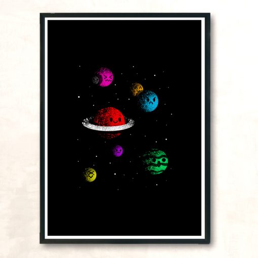 Planets Modern Poster Print