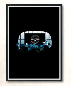 Pokeball Plans Blue Modern Poster Print