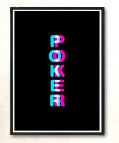 Poker 3d Effect Modern Poster Print