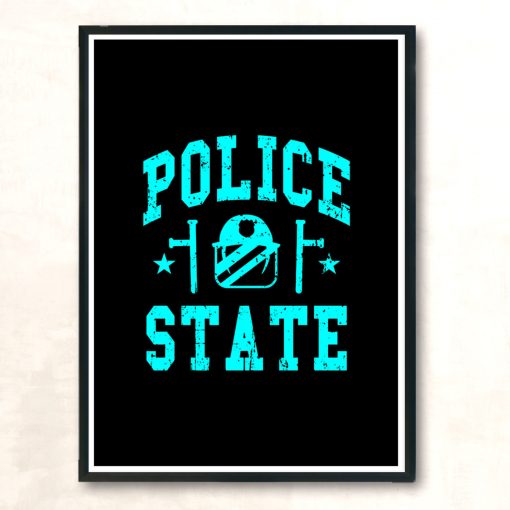 Police State Universaty Modern Poster Print