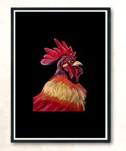 Proud Rooster Portrait Modern Poster Print