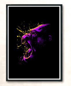 Psychedelic Gorilla Modern Poster Print