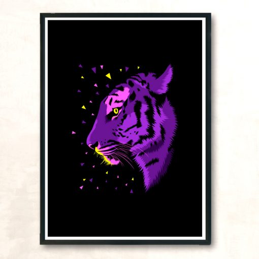 Psychedelic Tiger Modern Poster Print