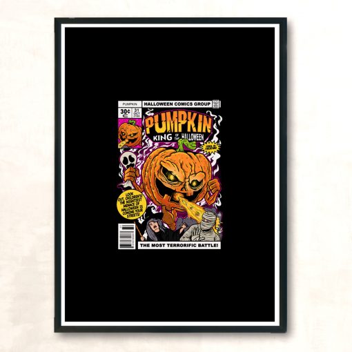 Pumpkin King Of The Halloween Modern Poster Print