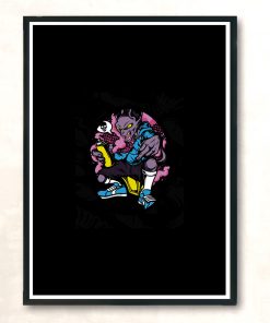 Punk God Of Destruction Modern Poster Print