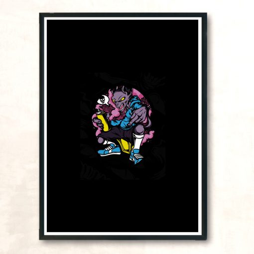 Punk God Of Destruction Modern Poster Print