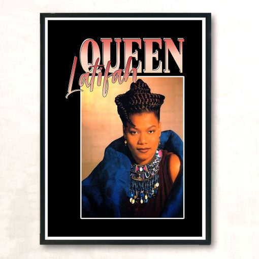 Queen Latifah Rapper Vintage Wall Poster