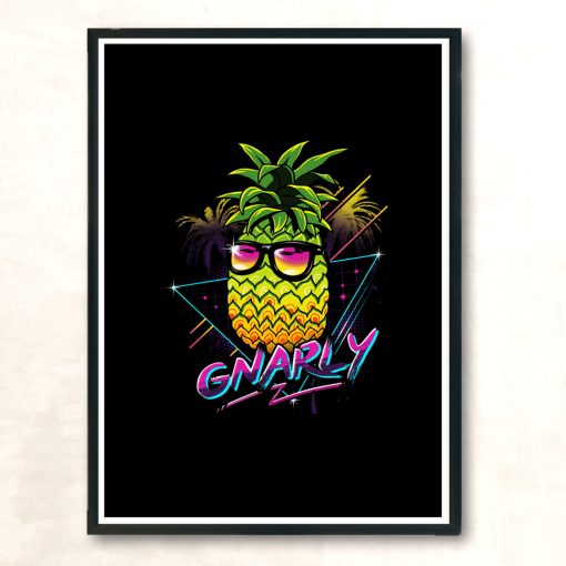 Rad Pineapple Modern Poster Print