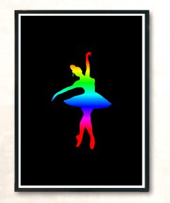 Rainbow Ballerina Modern Poster Print