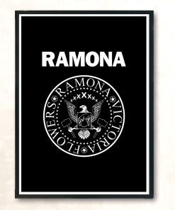 Ramona White Modern Poster Print