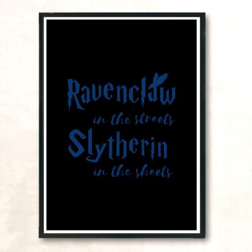 Ravenclaw In The Streets Blue Modern Poster Print