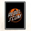 Rebel Emblem Orange Modern Poster Print