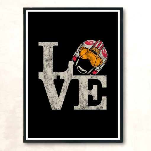 Rebel Pilot Love Modern Poster Print