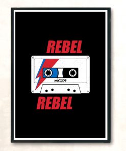 Rebel Rebel Bowie Mixtape Retro Music Modern Poster Print