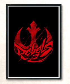 Rebels Vdark Modern Poster Print