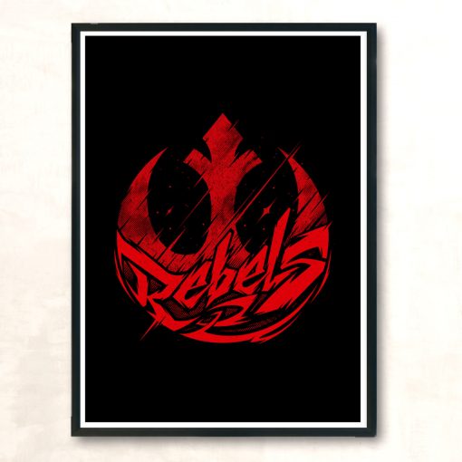 Rebels Vdark Modern Poster Print