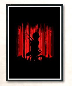 Red Lady Modern Poster Print