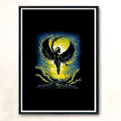 Resurrected Battle Angel Modern Poster Print