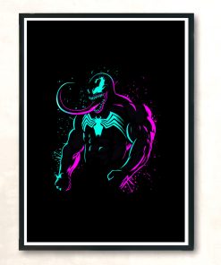 Retro Black Spider Modern Poster Print