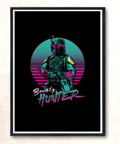 Retro Bounty Hunter Modern Poster Print