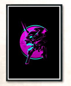 Retro Neon Genesis Modern Poster Print