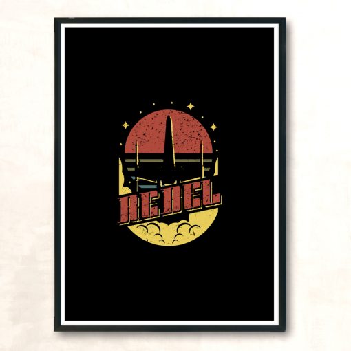 Retro Rebel Modern Poster Print