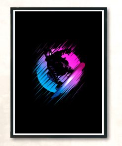 Rising Snowboard Modern Poster Print