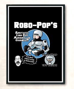 Robopops Cereal Box Mashup Modern Poster Print