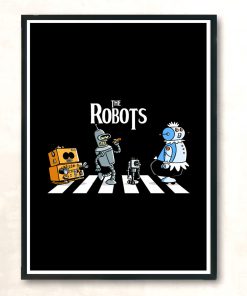 Robot Road V2 Modern Poster Print