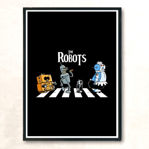 Robot Road V2 Modern Poster Print