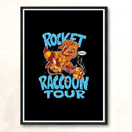 Rocket Raccoon Tour Modern Poster Print