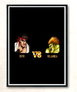 Ryu Vs Blanka Modern Poster Print