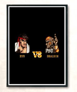 Ryu Vs Dhalsim Fight Modern Poster Print