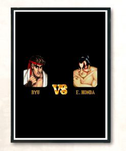 Ryu Vs Honda Fight Modern Poster Print